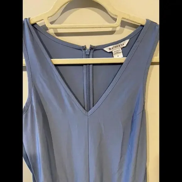 Athleta Brooklyn Jumpsuit in Cottage Blue- size 4 - Picture 3 of 10